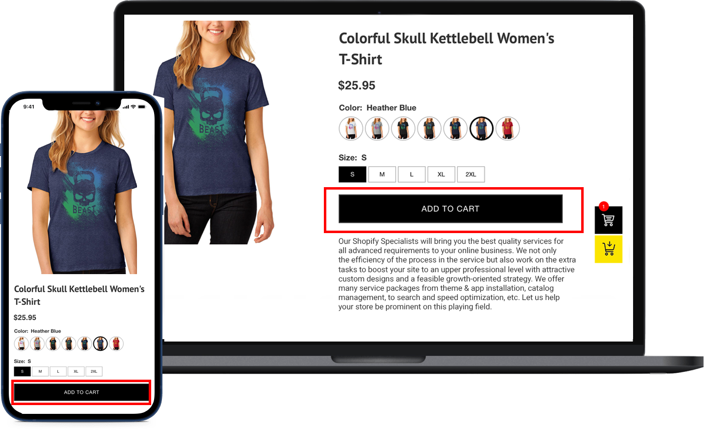 Add floating add to cart button