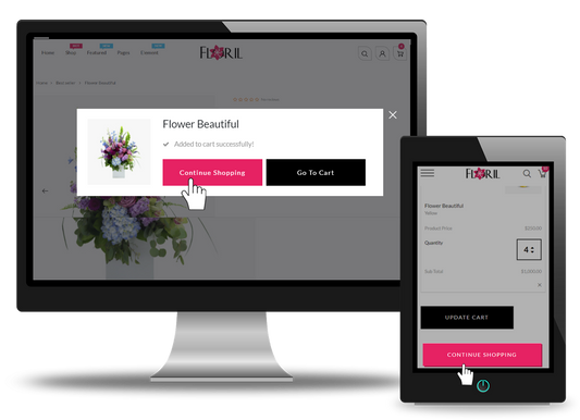 Continue Shopping on Cart Page