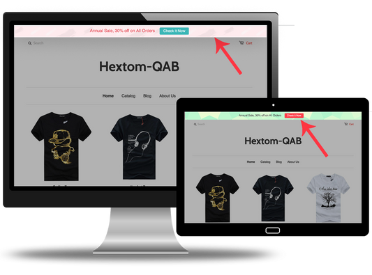 Customizable Promotion Top Bar
