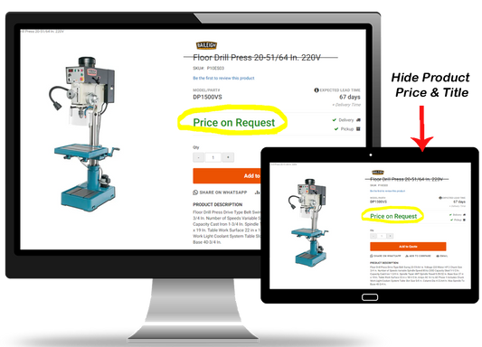 Hide Product Price and Title