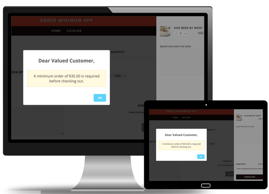 Minimum Order Amount To Checkout