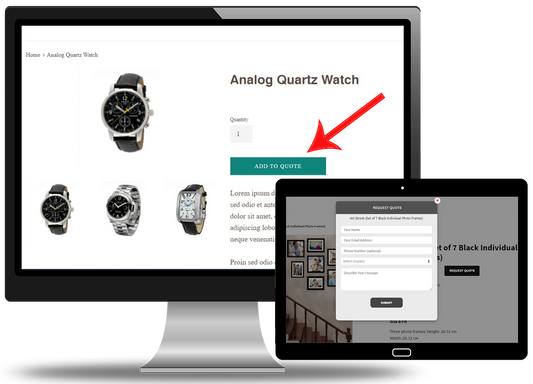 Add Get A Quote Form And Hide Price