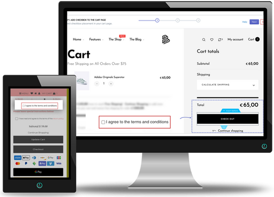 Show “I Agree with Terms & Conditions” Checkbox on Cart Page