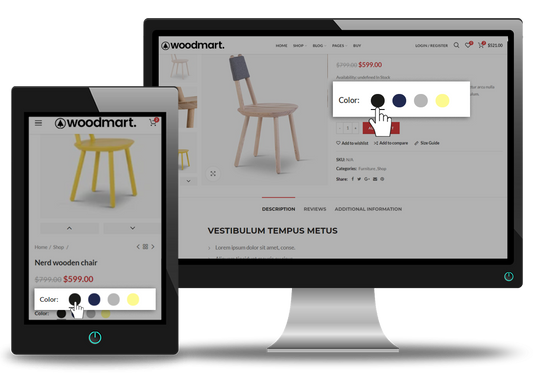 Colour Variant Selection with Swatches