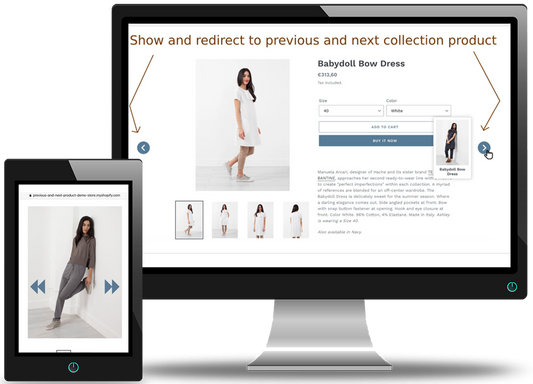 Ajouter un curseur de produit suivant/précédent