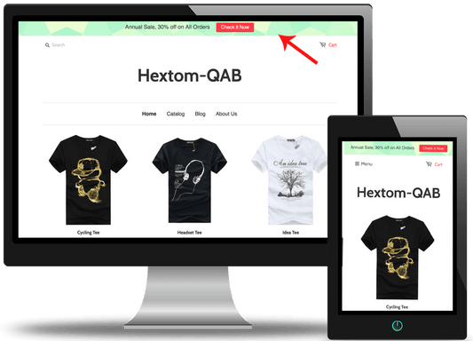 Rotating Announcement Bar