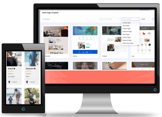 Shopify Webpage MockUp Design