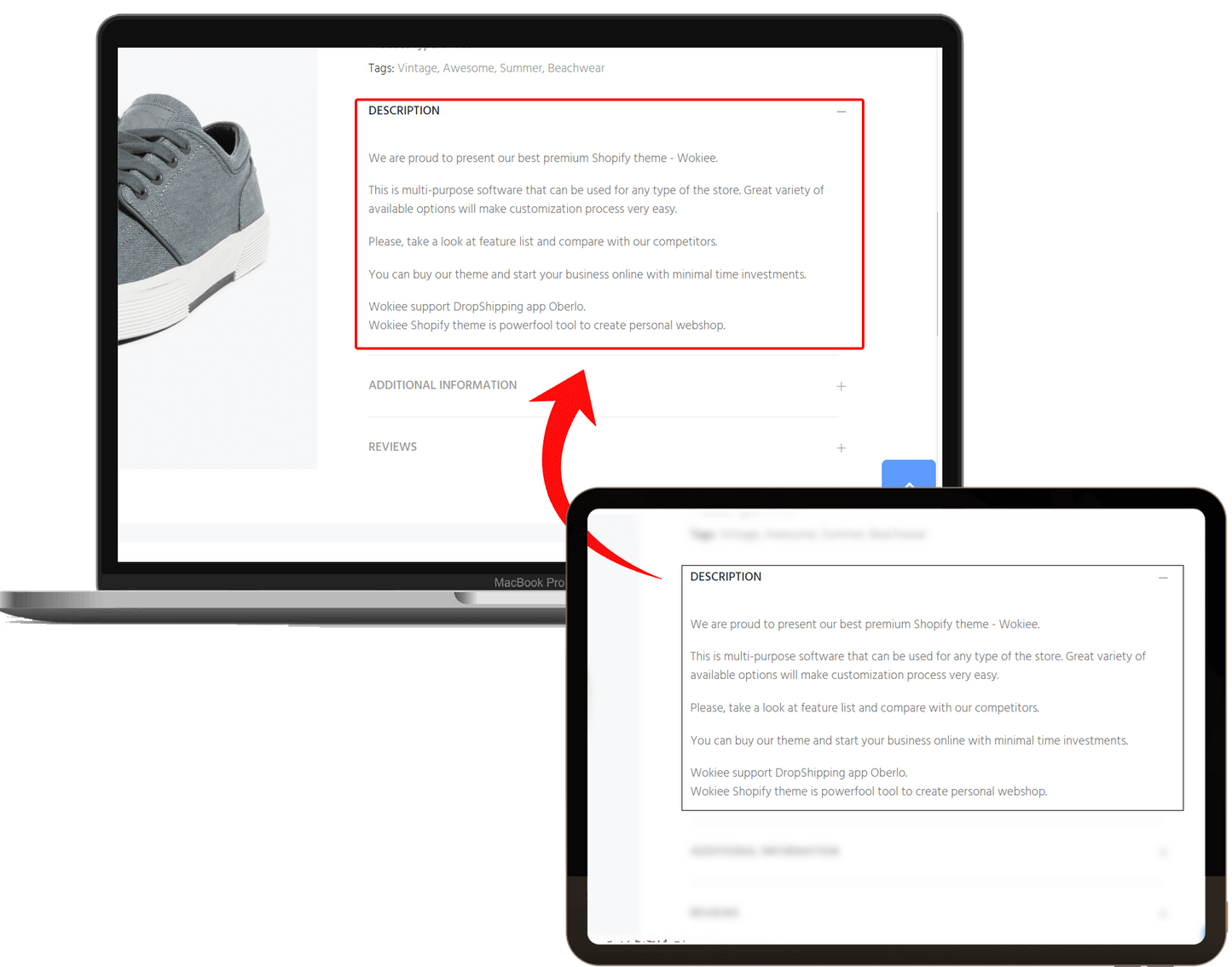 Add Toggle for Product Description in Shopify