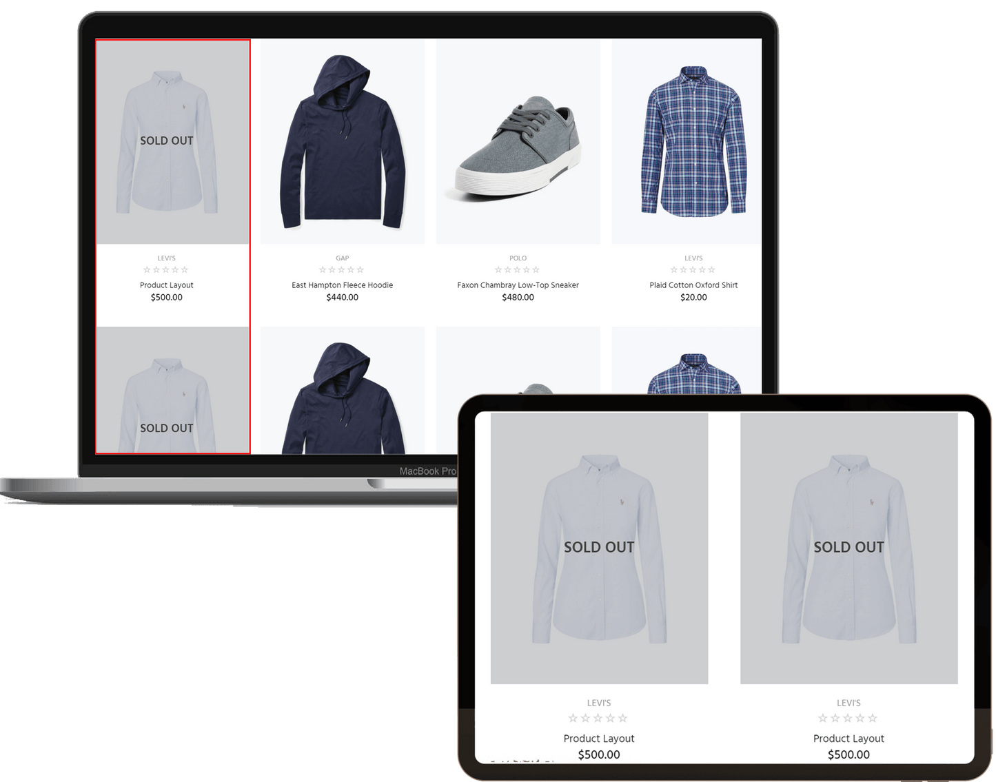 Add Grey Sold Out Overlay to Product Image