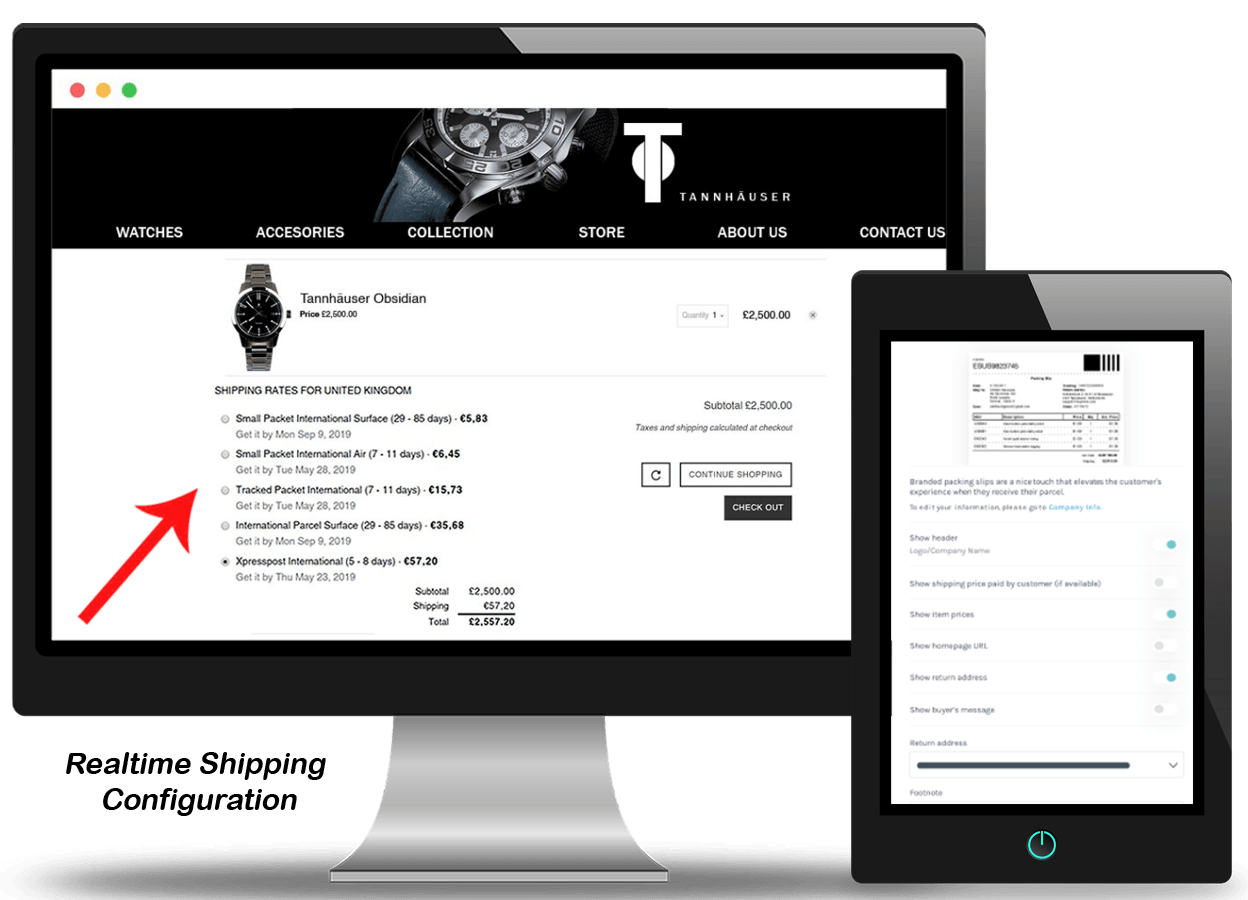 Realtime Shipping Configuration